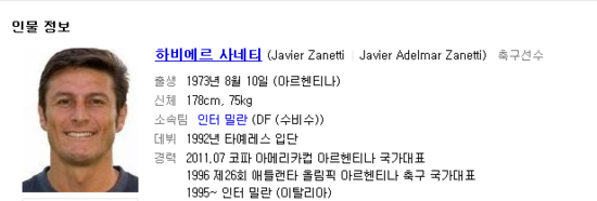  피파온라인3) 인터밀란(인테르) 선수 추천 1번째 - 자네티