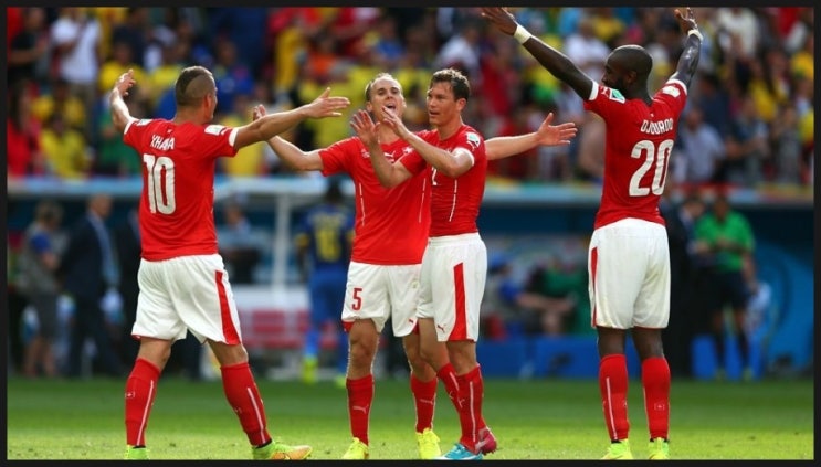 [2014 브라질 월드컵 E조 결과]스위스 <b>에콰도르</b> 2-1 <b>역전승</b>... 