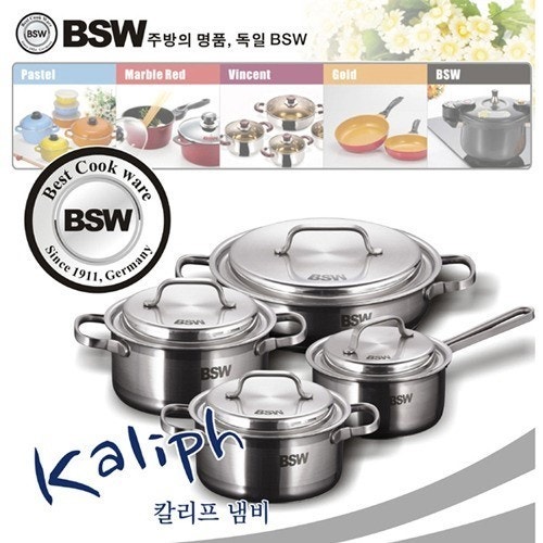 [최저가공구]BSW 주방냄비세트,주방냄비세트총망라,BSW 칼리프냄비 4종 세트,BSW 칼리프냄비 3....