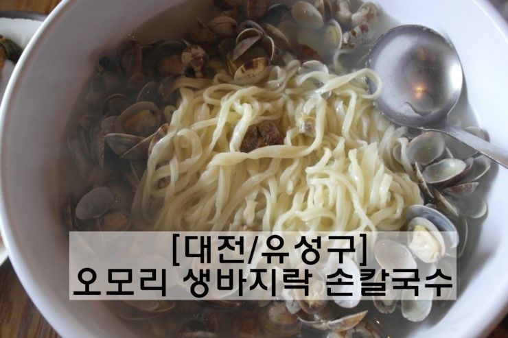 [대전/유성구 맛집]바지락반 면반인 최고의 칼국수 맛 '오모리 생바지락 손칼국수'