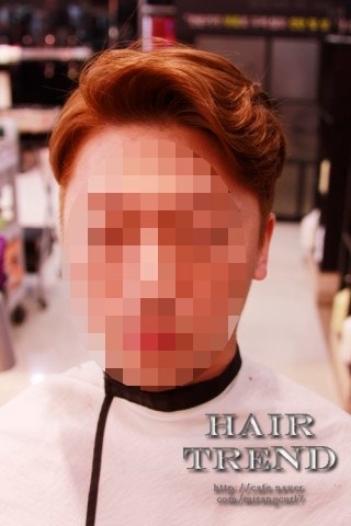 EXO Sehun's Hair: Two-Block Pomade Perm, Orange Brown Dye, Parted Perm