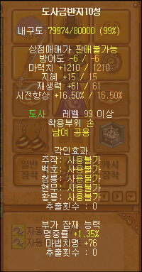 [바람의나라] 도사 아이템세팅(2) - 시향셋과 마치셋 분석