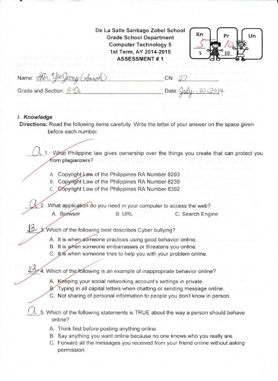  1st. Assessement 