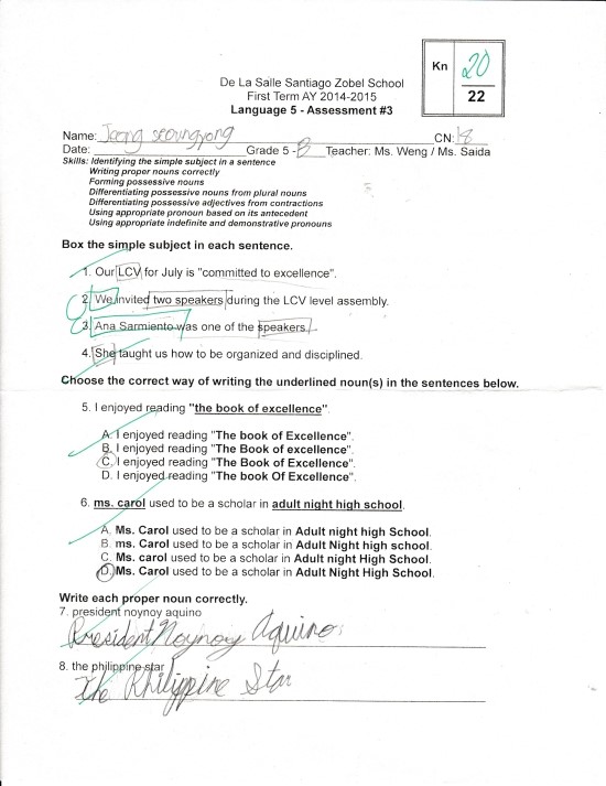  Assessment-Language(English) Result