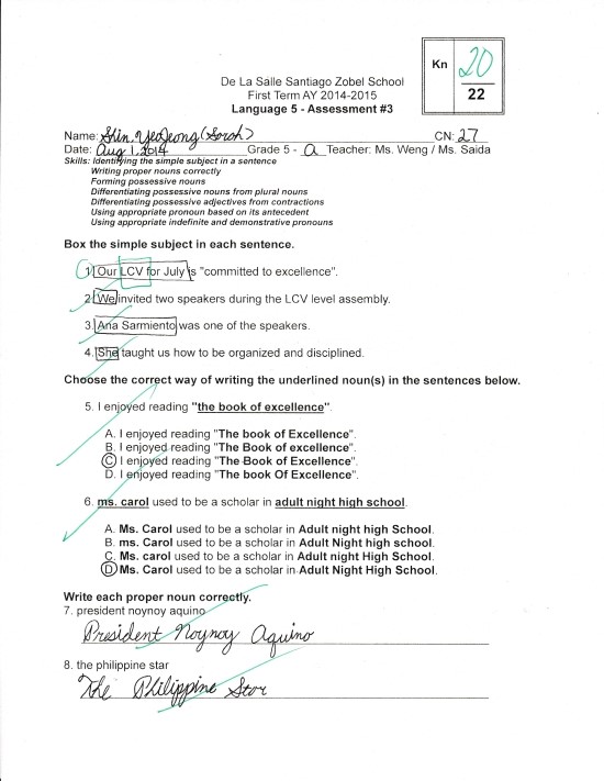  Assessment-Language/Math/Reading Result