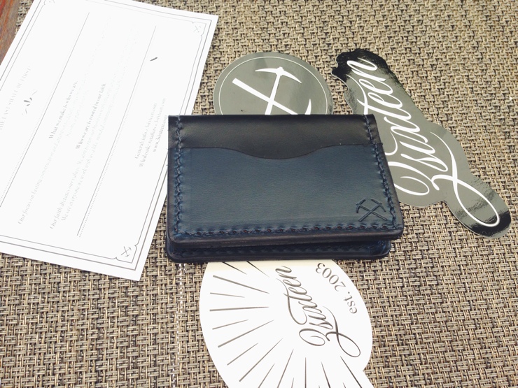   3SIXTEEN BLACK/NAVY QUAD WALLET 쓰리식스틴 카드 지갑