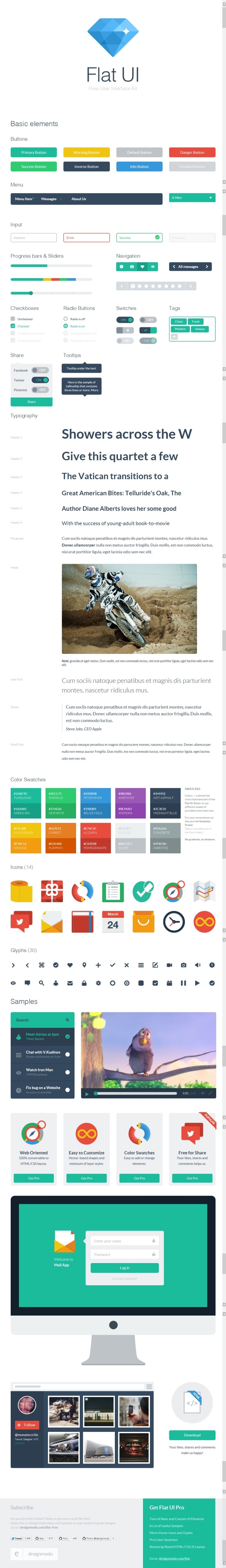 Flat UI - Basic elements Flat UI - Basic elements