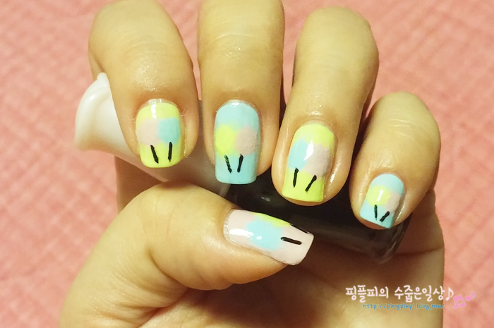  <셀프네일아트> 2 : 몽글몽글 솜사탕 네일아트 