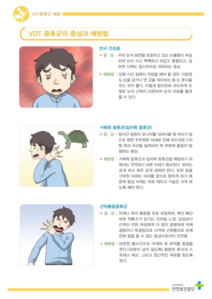 VDT 증후군의 증상과 대처 방법을 조사하다