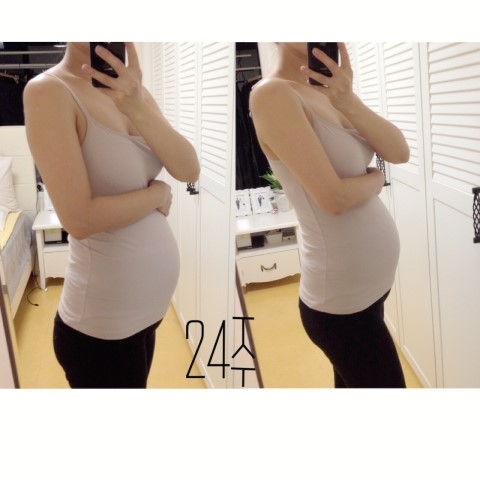 임신 24주 _ 배크기, 세컨스킨 브라탑, 맘스스토리 산모교실