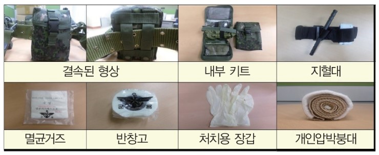 전투 용 응급 처치 키트 구성 품목