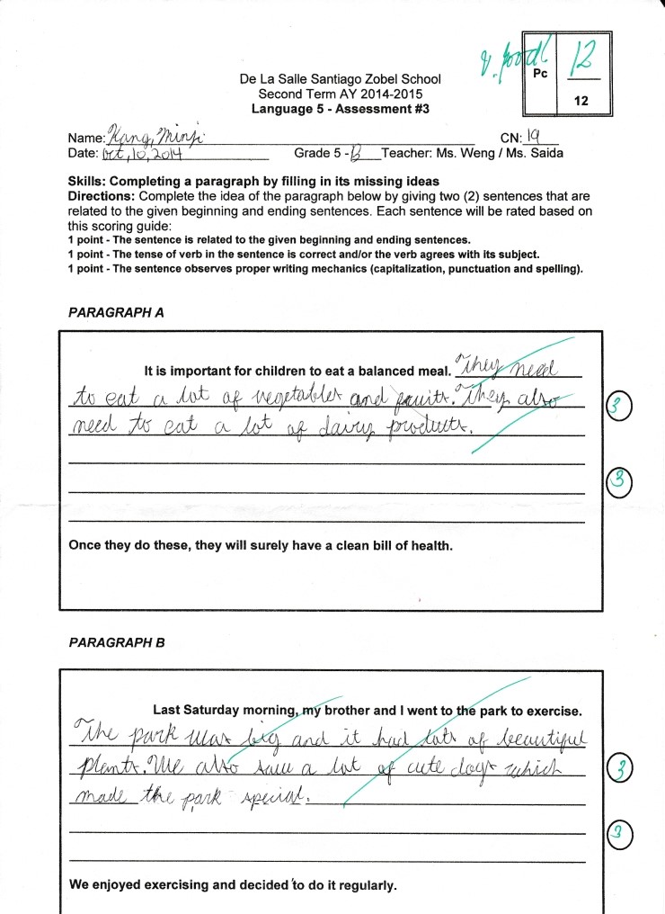  2nd Term Language-Assessment#3(2014년10월21일화요일)