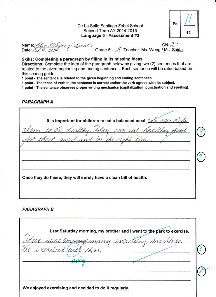  2nd Term Language-Assessment#3(2014년10월21일화요일)  