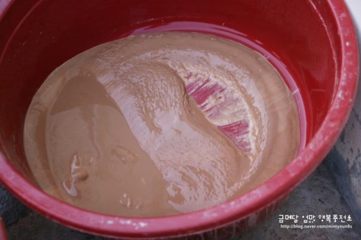  도토리 앙금(묵재료) 만들기 과정
