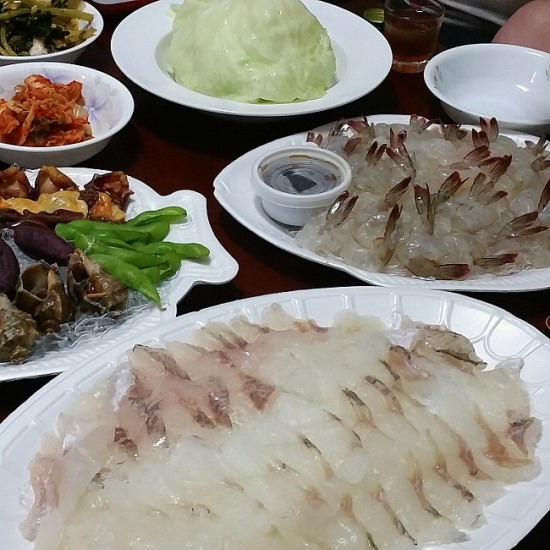  대하회+ 대하소금구이까지 침이 꿀꺽