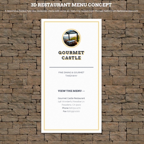 3D 메뉴판 (3D RESTAURANT MENU CONCEPT) 3D 메뉴판 (3D RESTAURANT MENU CONCEPT)