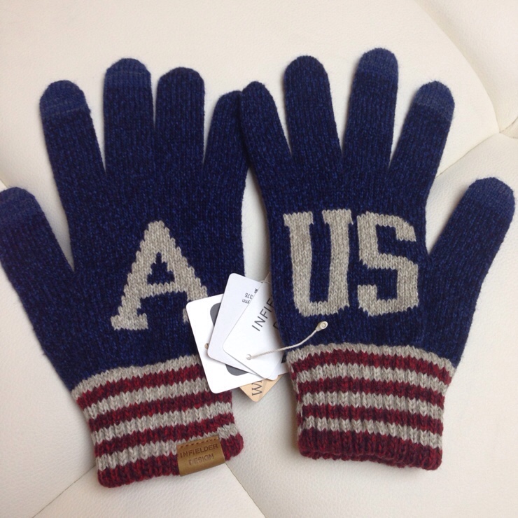  INFIELDER DESIGN Touch Panel Corresponding Gloves (USA, Navy) 인필더디자인 터치 장갑