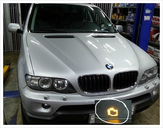 BMW X5 엔진경고등 점검 