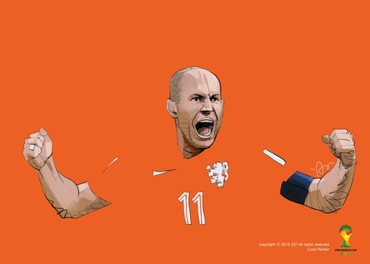 스포츠일러스트ㅣ브라질 월드컵 컬렉션 7_네덜란드 아르연 로벤