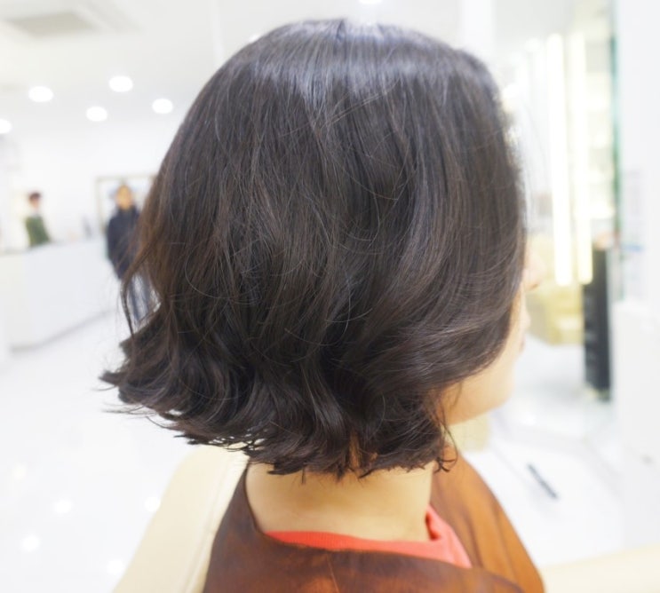  볼륨감 없는 머리 볼륨감 있는 단발 바디펌으로 변신/단발 바디펌 s컬/ 동탄2미용실/동탄2머리잘하는곳/영천동 미용실/디자인바이미담