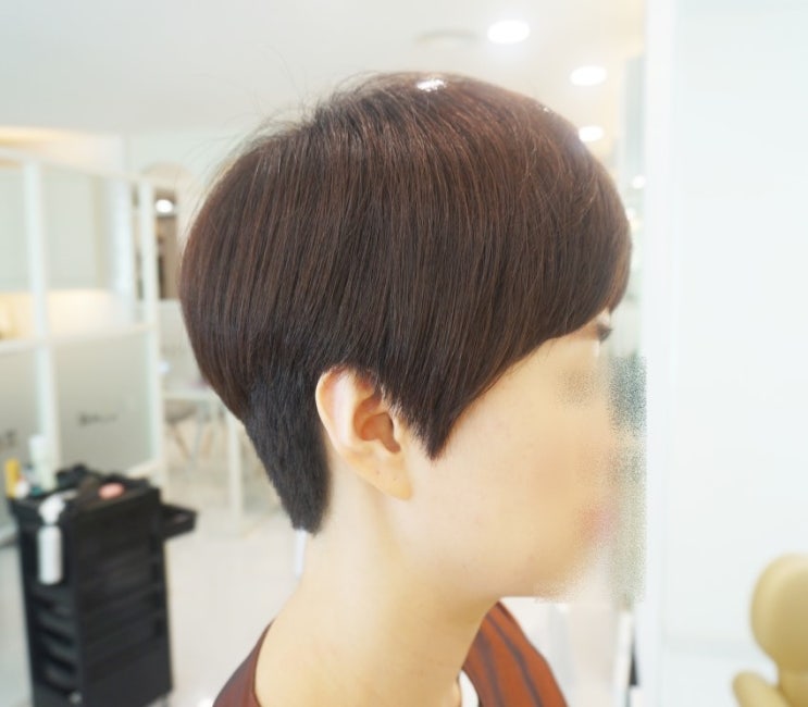  여자 숏컷 뜨는머리 고민 끝/ 여자 투블럭 숏컷트스타일/동탄2미용실/동탄2머리잘하는곳/영천동미용실/디자인바이미담
