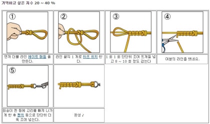 청룡조구 쇼크리더 매듭기 바늘 결속기 라