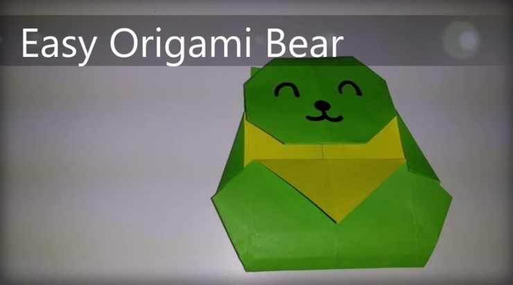 쉬운 곰 종이접기 동영상으로 배우기