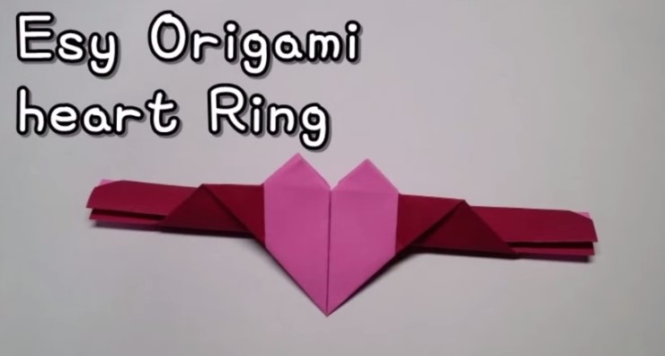  이쁜 하트 반지종이접기 Origami Finger Ring -초보자도 따라해보세요!!