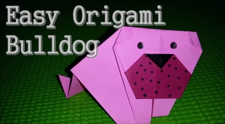  강아지 개 불독 종이접기 - Easy origami bulldog