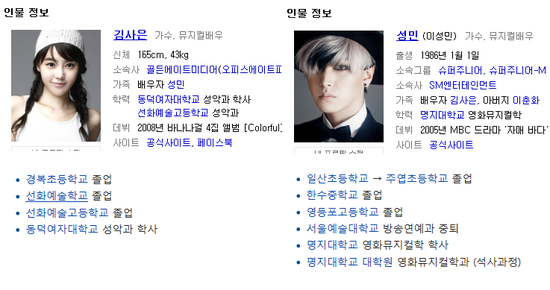  김사은 성민 부부 나이 등