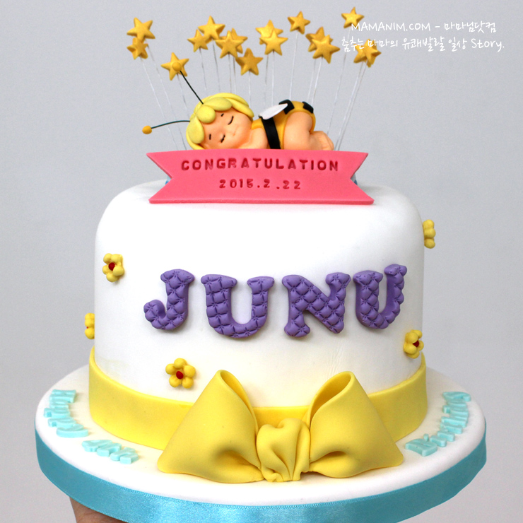  슈가크래프트 아기생일 슈가케익, 울 아들 생일축하케익 만들었어요.