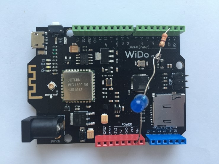 WiDo를 이용하여 와이파이 + LED제어 구현하기