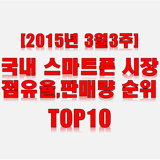  [2015년 3월3주] 국내 스마트폰 시장점유율, 판매량 순위 TOP10