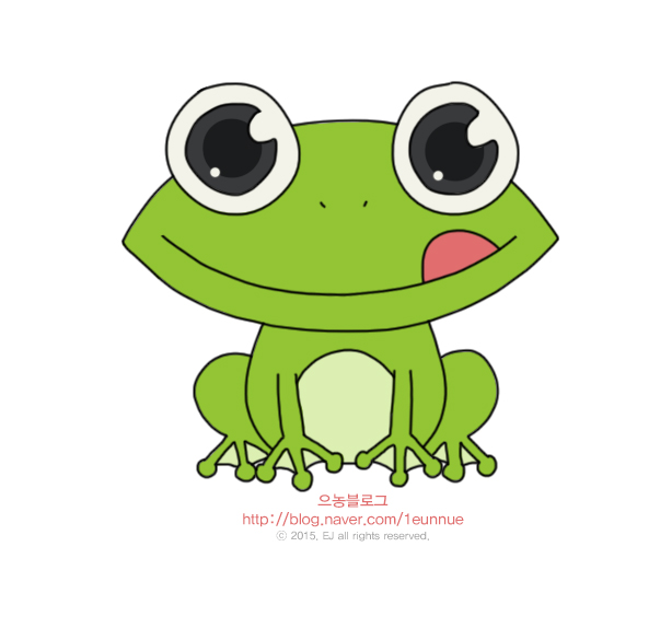 손그림 일러스트 그리기 ♡ 개굴개굴 개구리 캐릭터 : 네이버 블로그