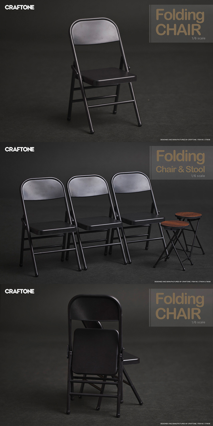 [CRAFTONE]  Folding Chair, Stool