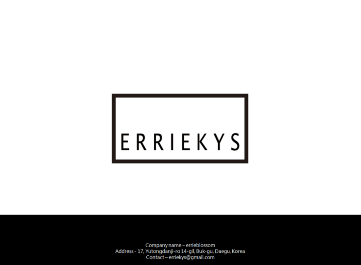 [에리키스/ERRIEKYS] 신진 디자이너 브랜드, 에리키스를 소개합니다!