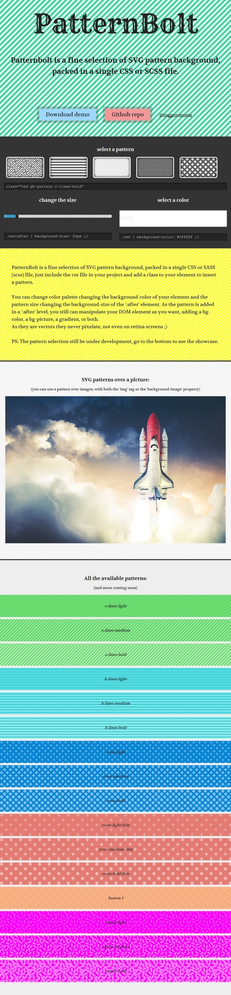 CSS로 만든 패턴 PatternBolt CSS로 만든 패턴 PatternBolt
