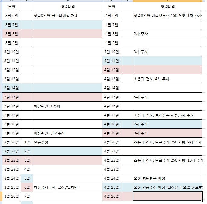 청화병원 2차 인공수정 난포주사 마지막 250밀리그람, 인공수정 총 비용