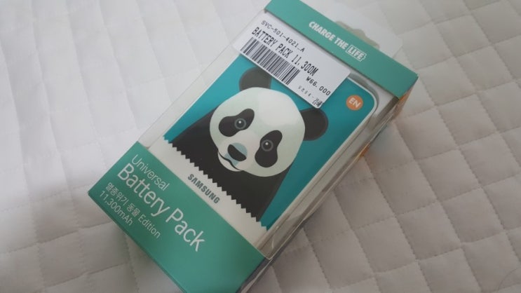 삼성 정품 팬더 곰 그림이 있는 보조밧데리 가격