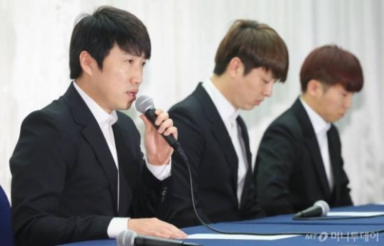옹달샘 기자회견, 장동민-유세윤-유상무 공개사과…여론은? 옹달샘 기자회견, 장동민-유세윤-유상무 공개사과…여론은?