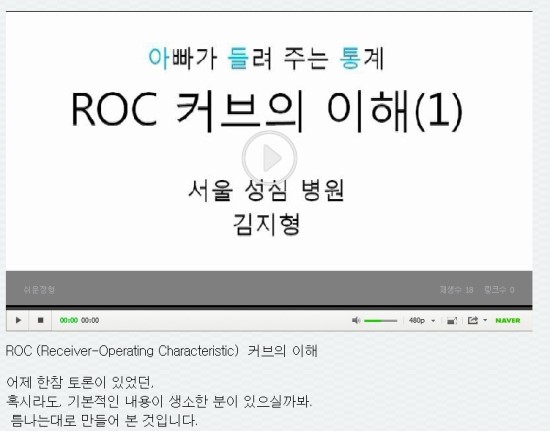  [의학통계] ROC(Receiver-Operating Characteristic) 커브의 이해