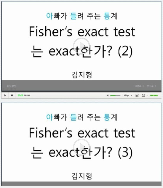  [의학통계]피셔 정확 검정은 정확한가?