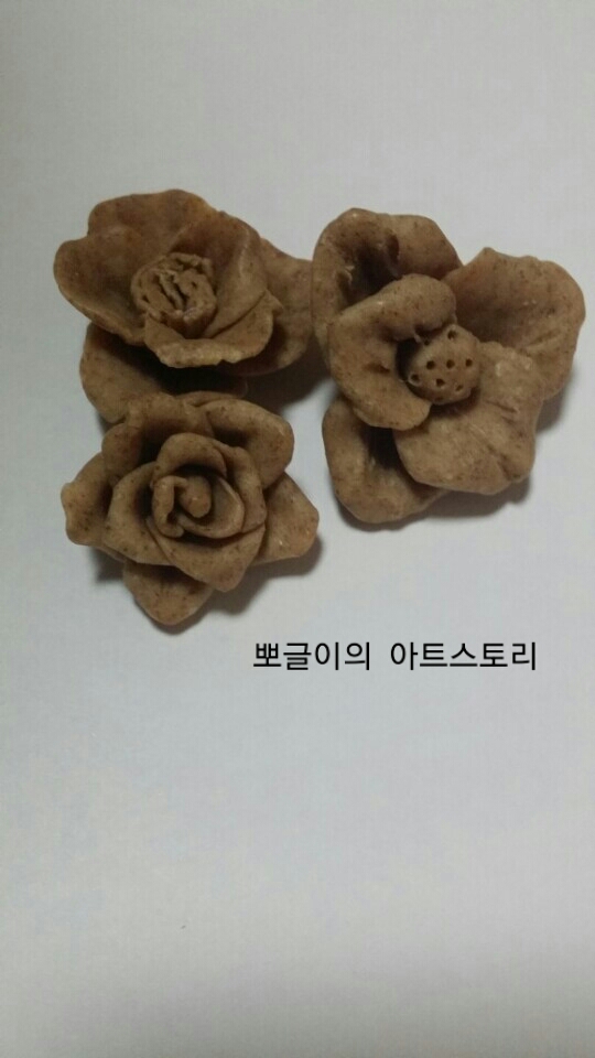  숍파우더로  만든  꽃