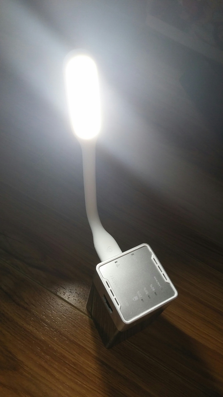  usb led lamp + 휴대용 보조배터리