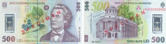 루마니아의 화폐 - 지폐 속 인물과 이미지