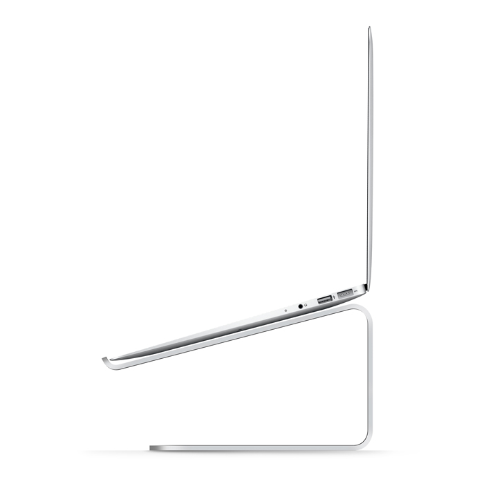 [ELAGO] L2 Stand For MacBook Silver 엘라고 맥북 거치대 광주애플스토어 맥북프로레티나 13형 15형 맥북에어 11형 13형 맥북 12형 사용가능.