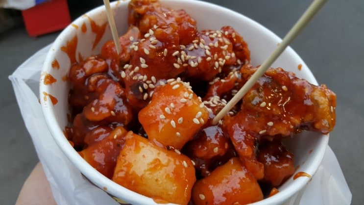  신천 새마을시장 닭강정 맛집