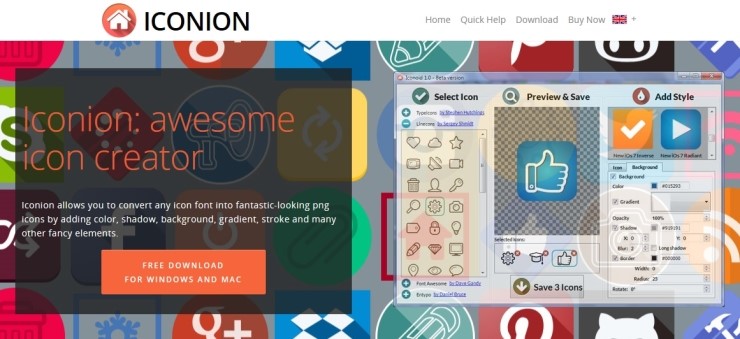 고품질 아이콘 무료제작사이트 "Iconion"
