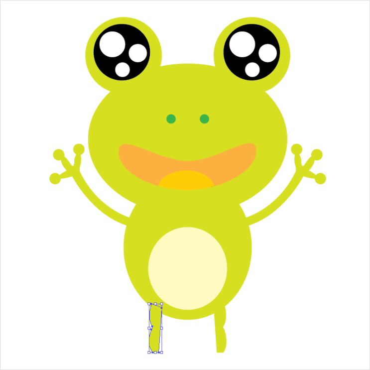 일러스트레이터 - 개구리 일러스트/왕눈이 개구리 그리기/원본 ai 파일 드려요 : 네이버 블로그